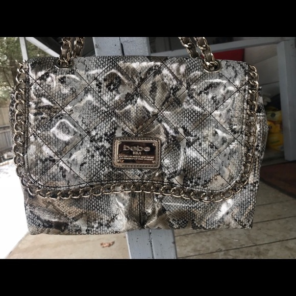 snake print chain bag